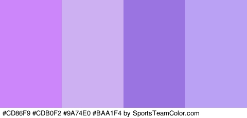 #CD86F9 #CDB0F2 #9A74E0 #BAA1F4 Colors