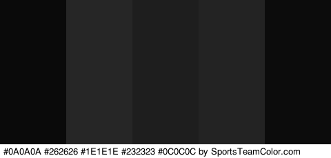 #0A0A0A #262626 #1E1E1E #232323 #0C0C0C Colors