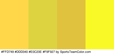 #FFD749 #DDD340 #E0C23E #F9F927 Colors