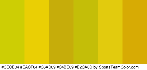 #CECE04 #EACF04 #C6AD09 #C4BE09 #E2CA0D #D8AA04 Colors