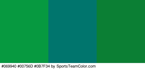 #069940 #00756D #0B7F34 Colors