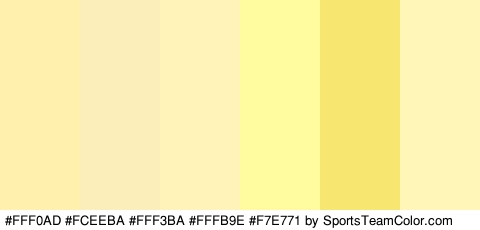 #FFF0AD #FCEEBA #FFF3BA #FFFB9E #F7E771 #FFF6B7 Colors