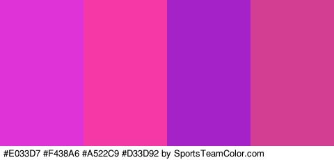 #E033D7 #F438A6 #A522C9 #D33D92 Colors