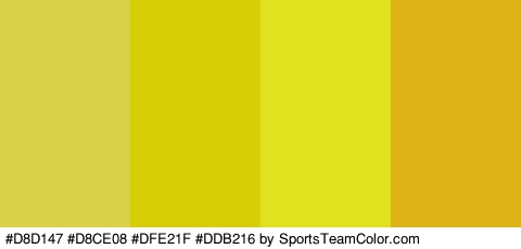 #D8D147 #D8CE08 #DFE21F #DDB216 Colors