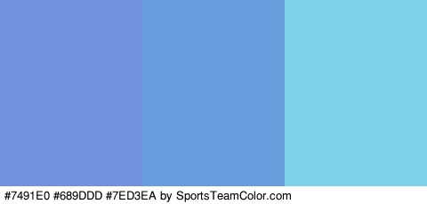 #7491E0 #689DDD #7ED3EA Colors