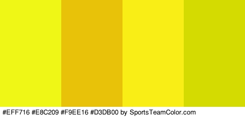 #EFF716 #E8C209 #F9EE16 #D3DB00 Colors