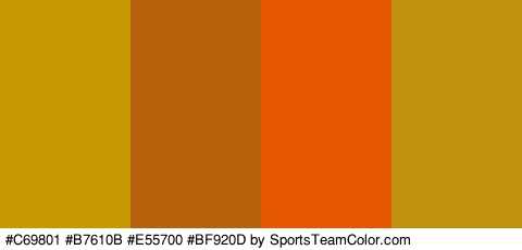 #C69801 #B7610B #E55700 #BF920D Colors