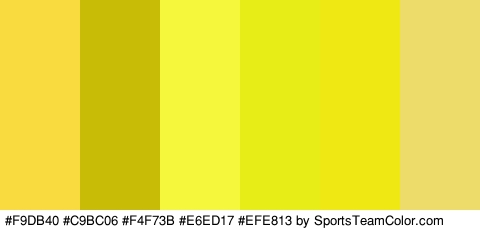 #F9DB40 #C9BC06 #F4F73B #E6ED17 #EFE813 #EDDB6A Colors