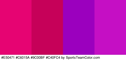 #E50471 #C6015A #9C00BF #C40FC4 Colors