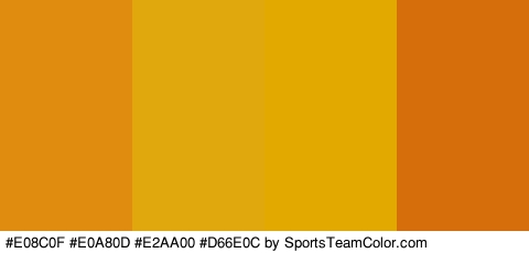 #E08C0F #E0A80D #E2AA00 #D66E0C Colors