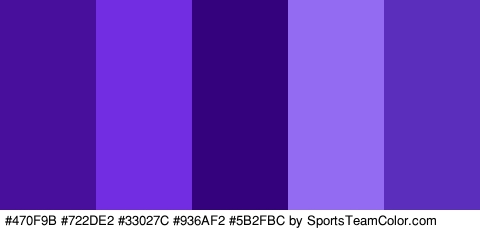 #470F9B #722DE2 #33027C #936AF2 #5B2FBC Colors