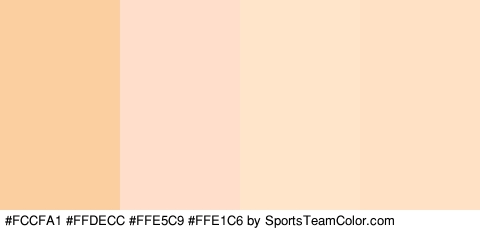 #FCCFA1 #FFDECC #FFE5C9 #FFE1C6 Colors