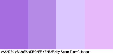 #A56DE0 #B389E5 #DBC6FF #E6B8F9 Colors