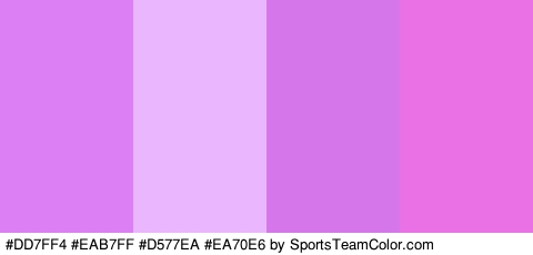 #DD7FF4 #EAB7FF #D577EA #EA70E6 Colors