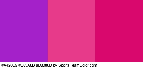 #A420C9 #E83A8B #D8086D Colors