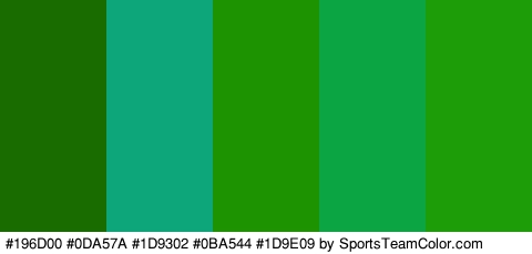 #196D00 #0DA57A #1D9302 #0BA544 #1D9E09 Colors