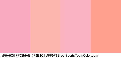 #F9A9C0 #FCB6AE #F9B3C1 #FF9F8E Colors