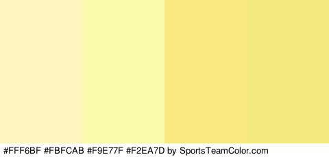 #FFF6BF #FBFCAB #F9E77F #F2EA7D Colors