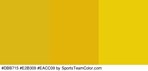 #DBB715 #E2B309 #EACC09 Colors