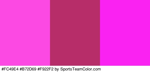 #FC49E4 #B72D69 #F922F2 Colors