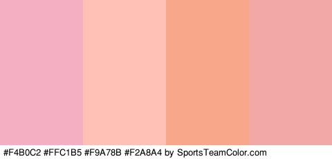 #F4B0C2 #FFC1B5 #F9A78B #F2A8A4 Colors