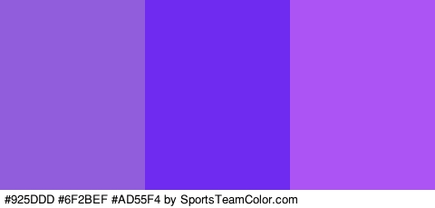 #925DDD #6F2BEF #AD55F4 Colors