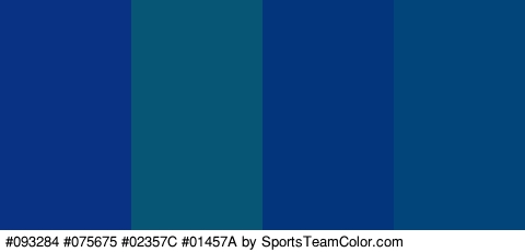 #093284 #075675 #02357C #01457A Colors