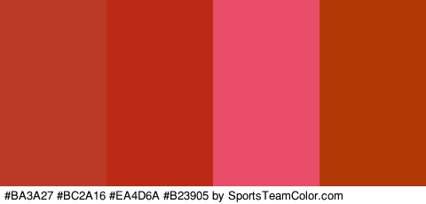 #BA3A27 #BC2A16 #EA4D6A #B23905 Colors