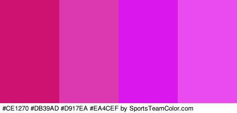 #CE1270 #DB39AD #D917EA #EA4CEF Colors