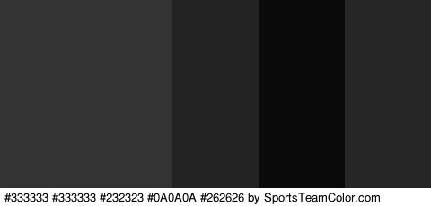 #333333 #333333 #232323 #0A0A0A #262626 Colors