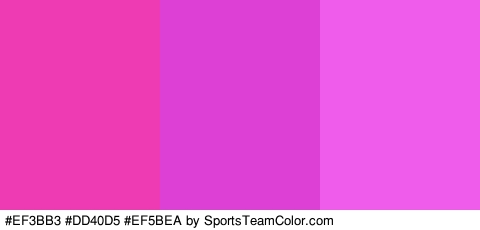 #EF3BB3 #DD40D5 #EF5BEA Colors