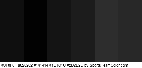 #0F0F0F #020202 #141414 #1C1C1C #2D2D2D #282828 Colors