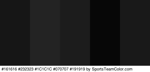 #161616 #232323 #1C1C1C #070707 #191919 Colors