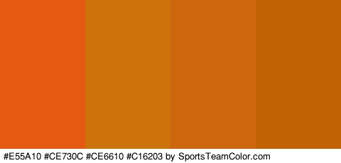 #E55A10 #CE730C #CE6610 #C16203 Colors