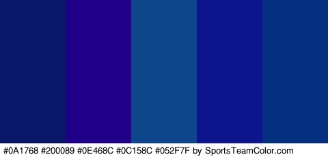 #0A1768 #200089 #0E468C #0C158C #052F7F Colors