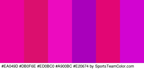 #EA049D #DB0F6E #ED0BC0 #A900BC #E20674 #D104D1 Colors