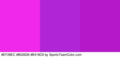 #EF28EC #B026D6 #B418C9 Colors