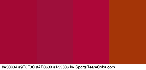 #A30834 #9E0F3C #AD0638 #A33506 Colors