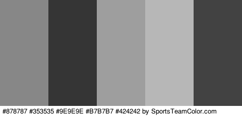 #878787 #353535 #9E9E9E #B7B7B7 #424242 Colors