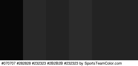 #070707 #282828 #232323 #2B2B2B #232323 #232323 Colors