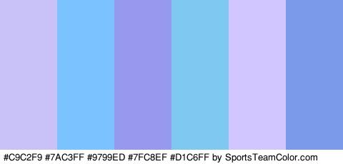 #C9C2F9 #7AC3FF #9799ED #7FC8EF #D1C6FF #799BEA Colors