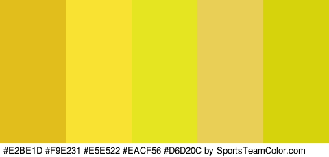 #E2BE1D #F9E231 #E5E522 #EACF56 #D6D20C Colors