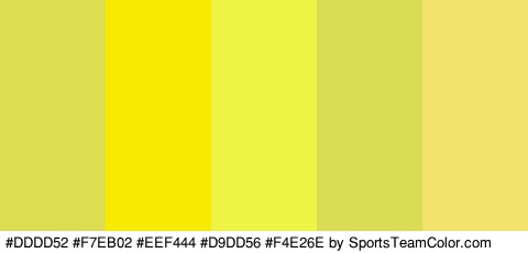 #DDDD52 #F7EB02 #EEF444 #D9DD56 #F4E26E Colors