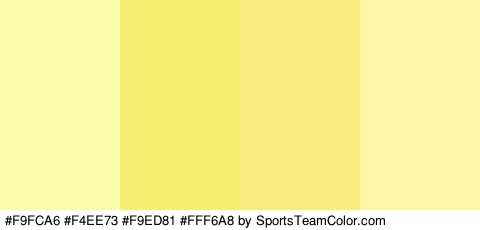 #F9FCA6 #F4EE73 #F9ED81 #FFF6A8 Colors