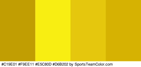 #C19E01 #F9EE11 #E5C80D #D6B202 Colors