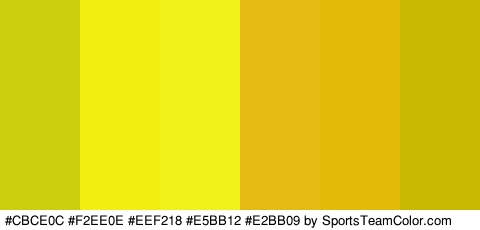 #CBCE0C #F2EE0E #EEF218 #E5BB12 #E2BB09 #C9B800 Colors