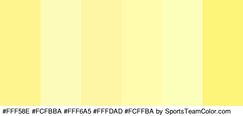 #FFF58E #FCFBBA #FFF6A5 #FFFDAD #FCFFBA #FCF579 Colors