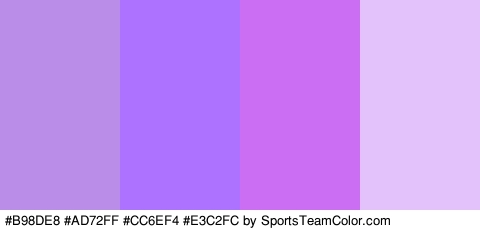 #B98DE8 #AD72FF #CC6EF4 #E3C2FC Colors