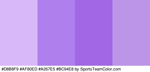 #D8B8F9 #AF80ED #A267E5 #BC94E8 Colors