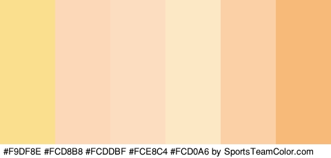 #F9DF8E #FCD8B8 #FCDDBF #FCE8C4 #FCD0A6 #F7BA79 Colors